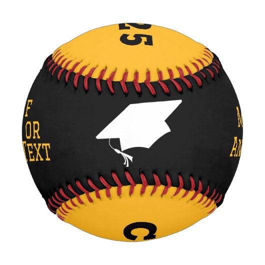 Moderner Gelber Abschluss Baseball (Vorderseite)