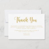 Moderner Gelber Abschluss Dankeschön Karte (Rückseite)