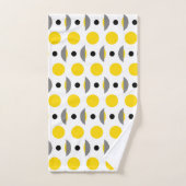 Moderner gelber grauer Zirkel Badhandtuch Set (Handtuch)