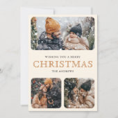 Moderner Gelber Minimal 6 Fotocollage Weihnachten (Vorderseite)