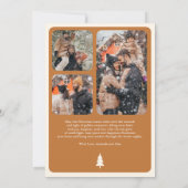 Moderner Gelber Minimal 6 Fotocollage Weihnachten (Rückseite)