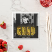 Moderner Gelber Nebel-Foto-Abschluss Serviette (Beispiel)