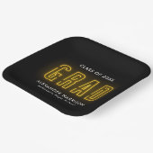 Moderner Gelber Neonenon-Abschluss Pappteller (Gewinkelt)