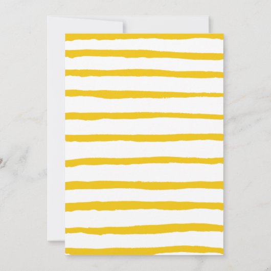 Moderner Gelber Pinsel-Script-Foto-Abschluss Ankündigung (Rückseite)