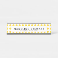Moderner Gelber Polka Dot Personalisiert Beruflich