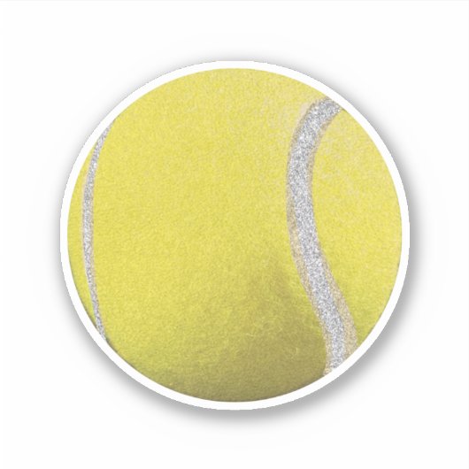Moderner Gelber Tennisball Aufkleber (Vorderseite)