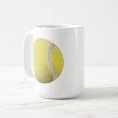 Moderner Gelber Tennisball Kaffeetasse (Vorderseite Links)