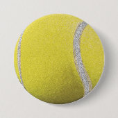 Moderner Gelber Tennisball mit Imitat Glitzer Line Button (Vorderseite)