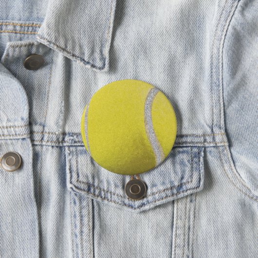 Moderner Gelber Tennisball mit Imitat Glitzer Line Button (Beispiel)