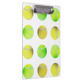 Moderner Gelber Tennisball-Muster Spieler Weiß Klemmbrett (Rechts)