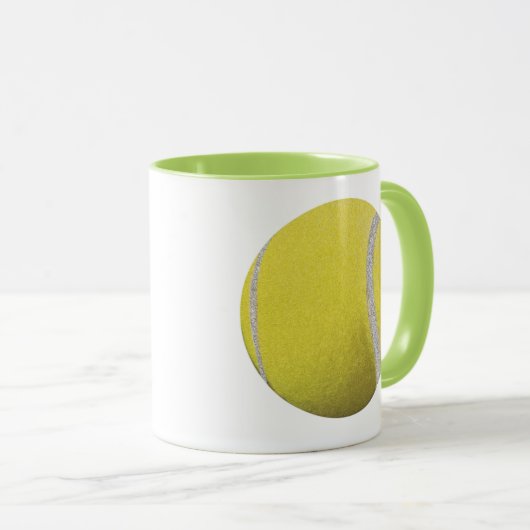 Moderner Gelber Tennisball Tasse (VorderseiteRechts)