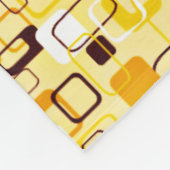 Moderner, gelber und schwarzer abstrakter Stil Fleecedecke (Ecke)