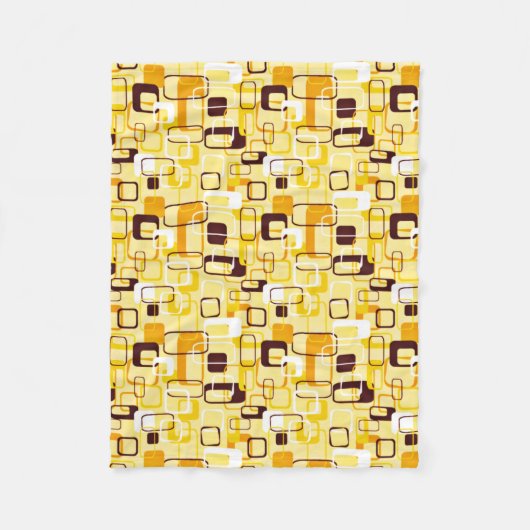 Moderner, gelber und schwarzer abstrakter Stil Fleecedecke (Vorderseite)