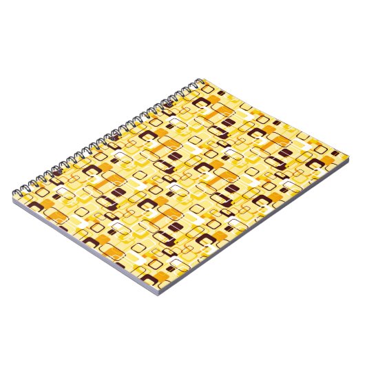 Moderner, gelber und schwarzer abstrakter Stil Notizblock (Linke Seite)