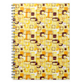 Moderner, gelber und schwarzer abstrakter Stil Notizblock (Vorderseite)