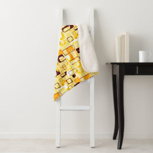 Moderner, gelber und schwarzer abstrakter Stil Sherpadecke