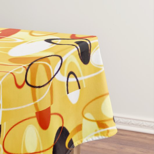Moderner, gelber und schwarzer abstrakter Stil Tischdecke (Beispiel)
