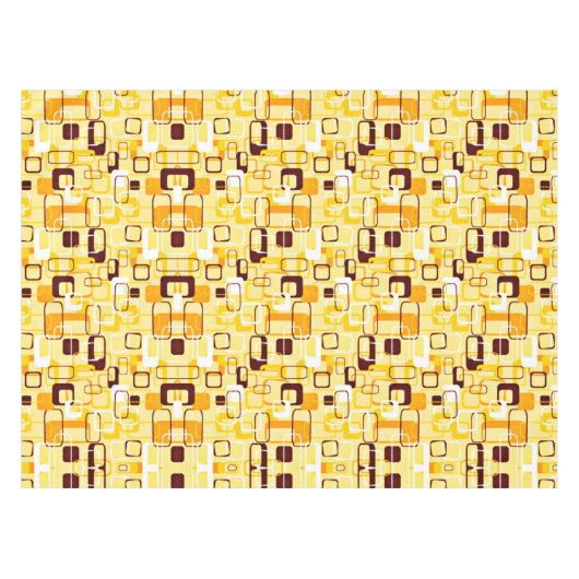 Moderner, gelber und schwarzer abstrakter Stil Tischdecke (Vorderseite (Horizontal))