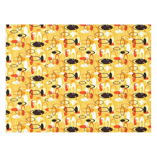 Moderner, gelber und schwarzer abstrakter Stil Tischdecke (Vorderseite (Horizontal))