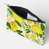 Moderner Gelbklee Personalisiert Zubehörtasche (Offen)