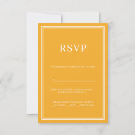Moderner Gelbminimalismus UAWG RSVP Karte