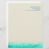 Moderner gemalter abstrakter Scheinseebriefkopf Briefkopf (Vorne/Hinten)