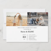 Moderner gemeinsamer Abschluss, hin und wieder zwe Einladung (Rückseite)