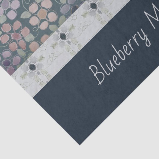 Moderner Gemusterter Blumendesigner Seidenpapier (Ausschnitt)