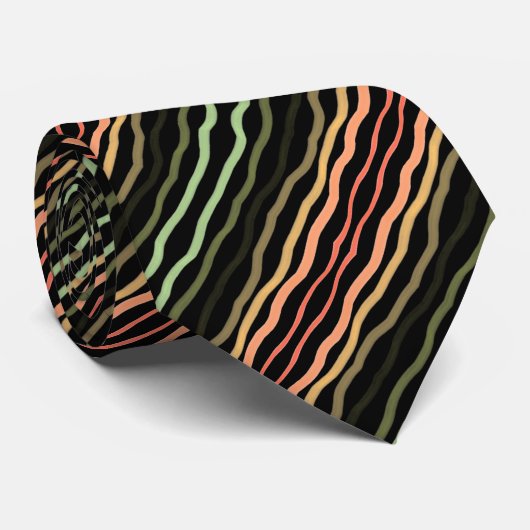 Moderner Gemusterter Streifen Krawatte (Gerollt)