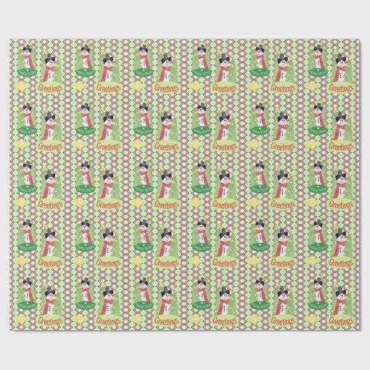 Moderner Gemusterter Urlaub Geschenkpapier (Flach)