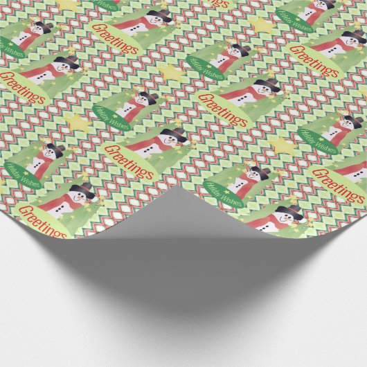 Moderner Gemusterter Urlaub Geschenkpapier (Ecke)