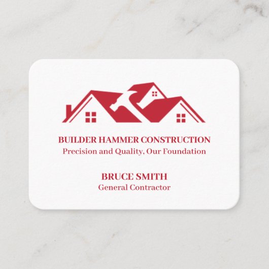 Moderner Generalunternehmer Visitenkarte (Vorderseite)