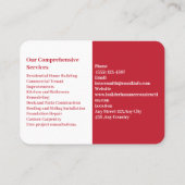 Moderner Generalunternehmer Visitenkarte (Rückseite)