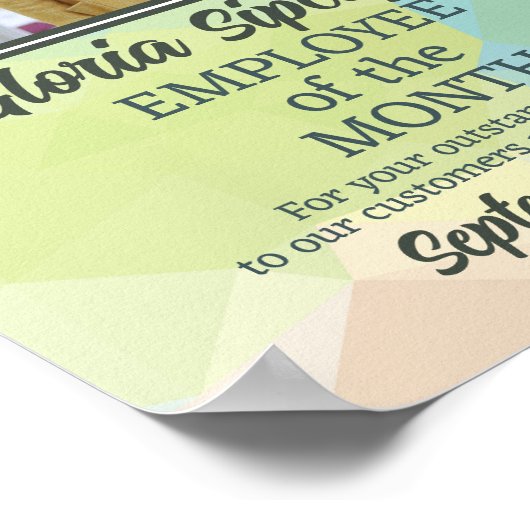 Moderner Geo-Foto-Mitarbeiter des Monatspreises Poster (Ecke)