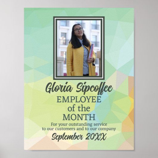 Moderner Geo-Foto-Mitarbeiter des Monatspreises Poster (Vorne)