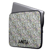 Moderner Geologie-Granit-Pastell punktiert jeden Laptopschutzhülle (Vorderseite Links)