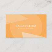 Moderner geometrisch gelber monochromer Zuhause-De Visitenkarte (Vorderseite)