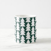 Moderner geometrisch grüner Weihnachtsbaum Kaffeetasse (Mittel)