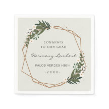 Moderner geometrischer Abschluss aus goldfarbenem 