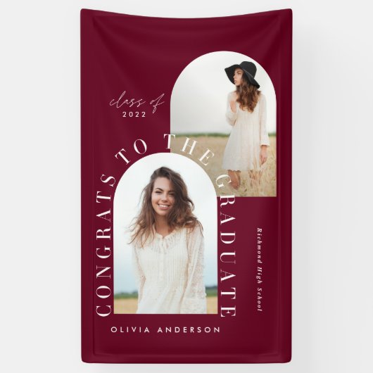 Moderner geometrischer Abschluss mit mehreren Foto Banner (Vertikal)