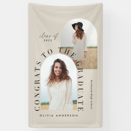 Moderner geometrischer Abschluss mit mehreren Foto Banner (Vertikal)