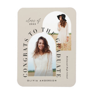 Moderner geometrischer Abschluss mit mehreren Foto Magnet