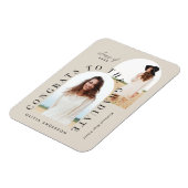 Moderner geometrischer Abschluss mit mehreren Foto Magnet (Linke Seite)