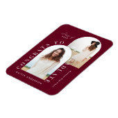 Moderner geometrischer Abschluss mit mehreren Foto Magnet (Linke Seite)