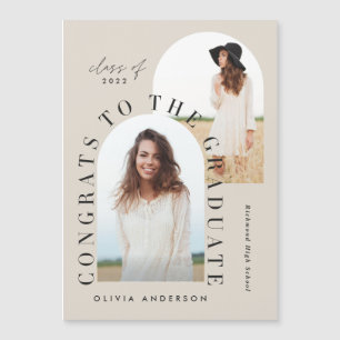 Moderner geometrischer Abschluss mit mehreren Foto Magnetkarte