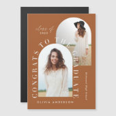 Moderner geometrischer Abschluss mit mehreren Foto Magnetkarte (Vorne/Hinten)