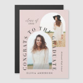 Moderner geometrischer Abschluss mit mehreren Foto Magnetkarte (Vorne/Hinten)