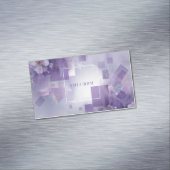 Moderner geometrischer Ätherischer Blumenlavender Magnetische Visitenkarte (Beispiel)