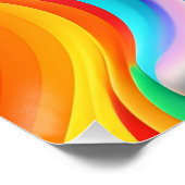Moderner geometrischer bunter Alien Poster (Ecke)