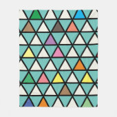 Moderner geometrischer Dreieck-Pop Fleecedecke (Vorderseite)